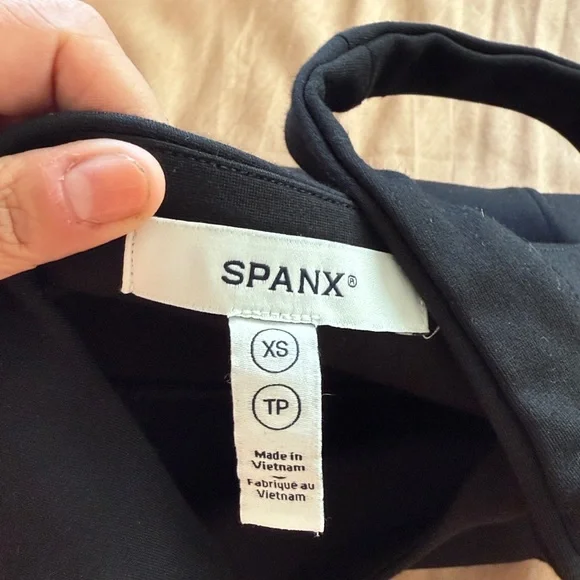 Spanx Ponte Shaping Midi Tank Dress Classic Black Sleeveless Shapewear Cocktail - Picture 11 of 11